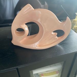 Pink vintage ceramic fish.  Cool accent that’s timeless.